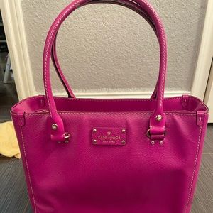 Kate Spade hot pink leather tote